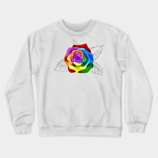 Rainbow rose bud ( Rainbow roses ) Crewneck Sweatshirt